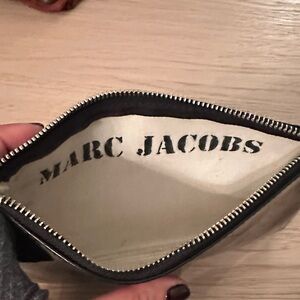 Marc Jacobs Black and Cream Wristlet